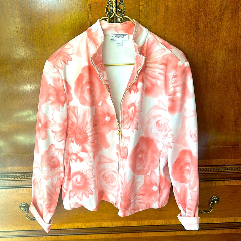 St. John’s Spirt by Marie Gray floral jacket, size L